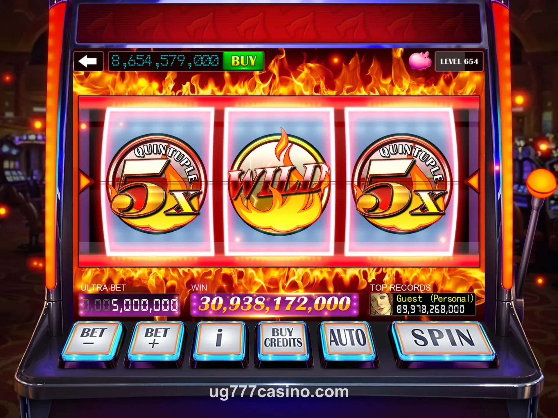 UG777 Casino App Main Screen